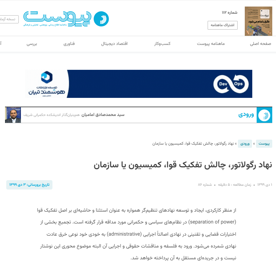 نهاد رگولاتور، چالش تفکیک قوا، کمیسیون یا سازمان